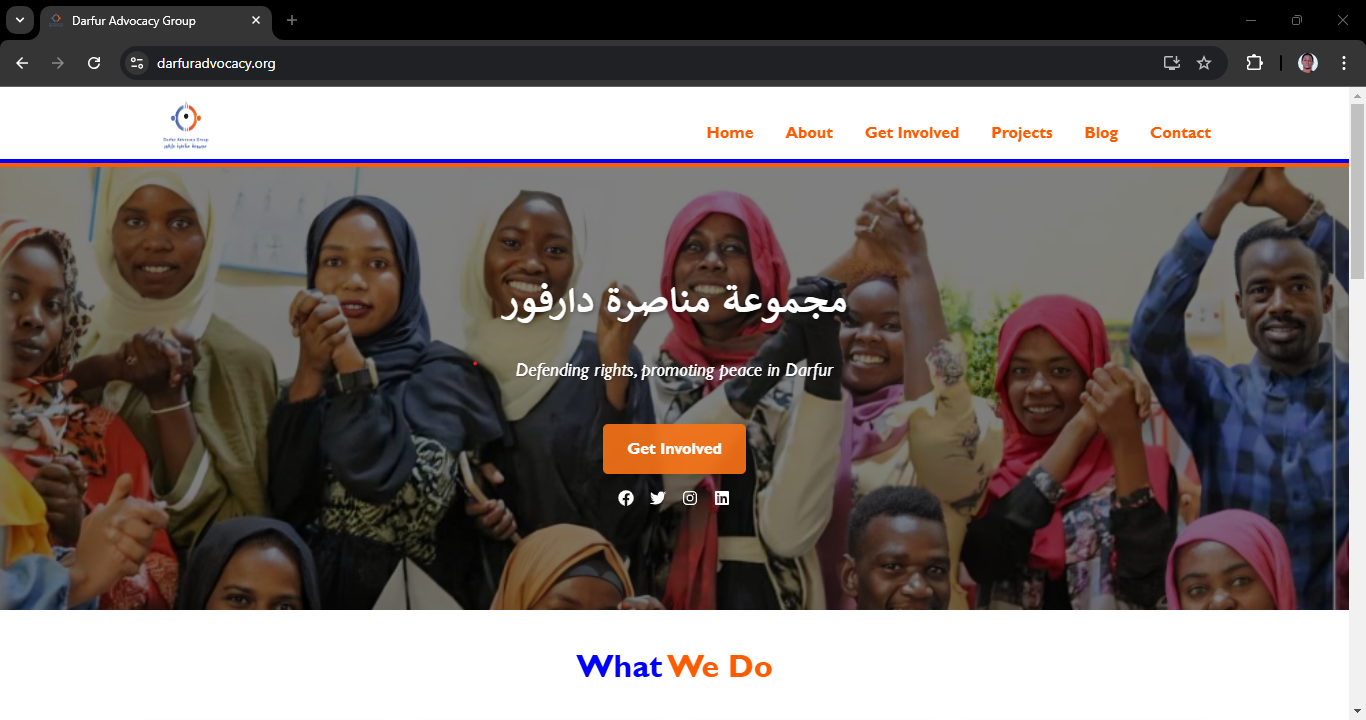 Darfur advocacy group (DAG) - Sudan (website) project screenshot